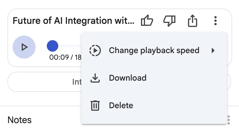 从 NotebookLM 下载音频